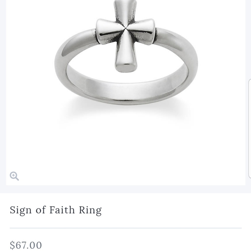 Sign of Faith ring James Avery size 5 silver
